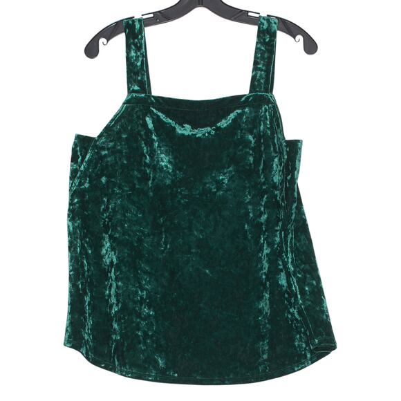 NWOT J Jill Tank Top Velvet Whimsigoth Witchy Fairy Grunge Goblin Green Medium - Picture 6 of 6